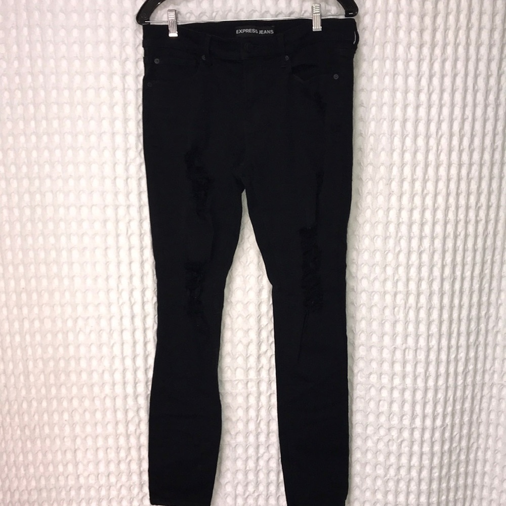 Women’s Mid Rise Distressed Express Jean Legging Size 10